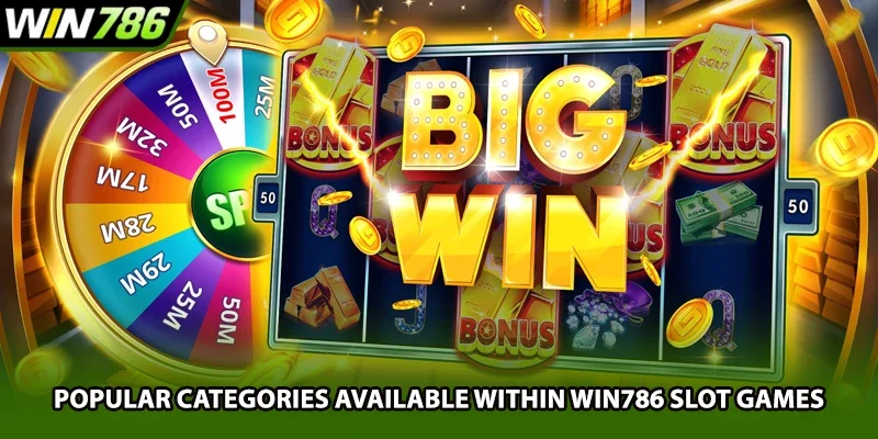 Popular categories available within Win786 slot games