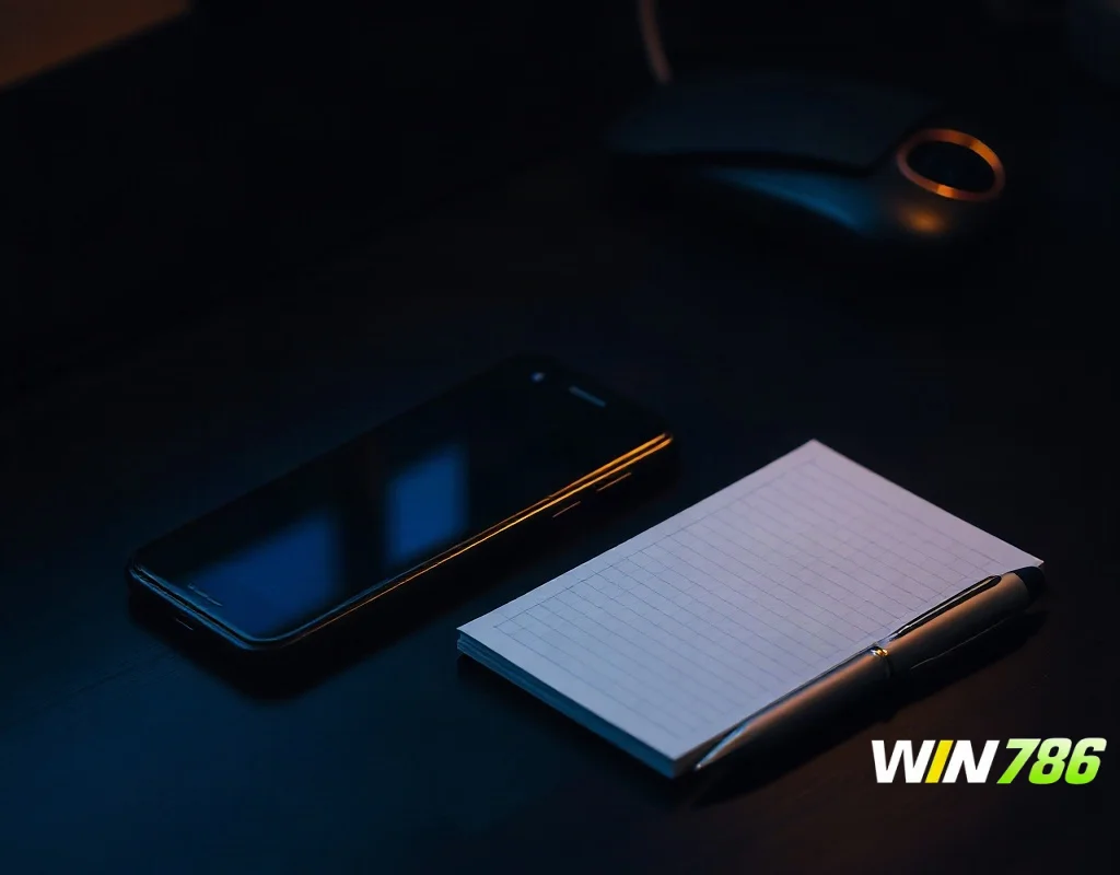 Smartphone on desk representing WIN786 APK quick verdict review for 2026