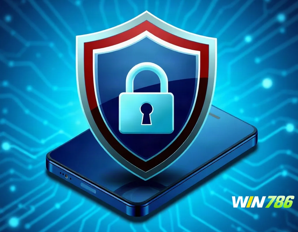 Security shield and padlock symbolizing online betting safety