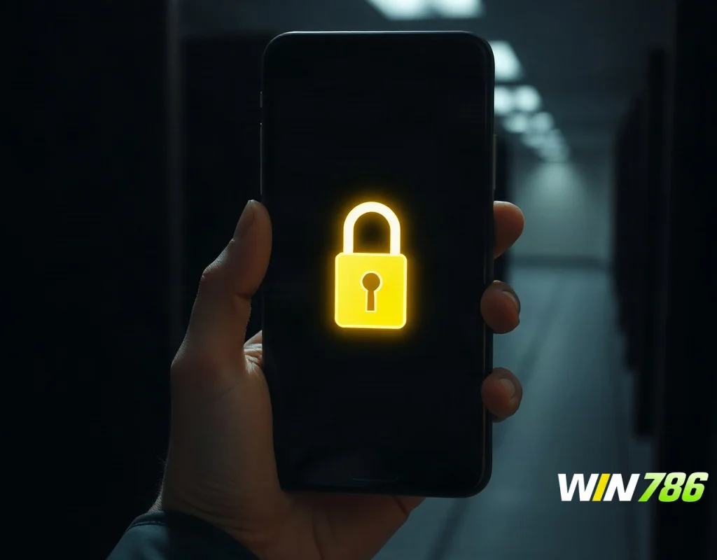 Smartphone displaying a password reset key icon for account recovery