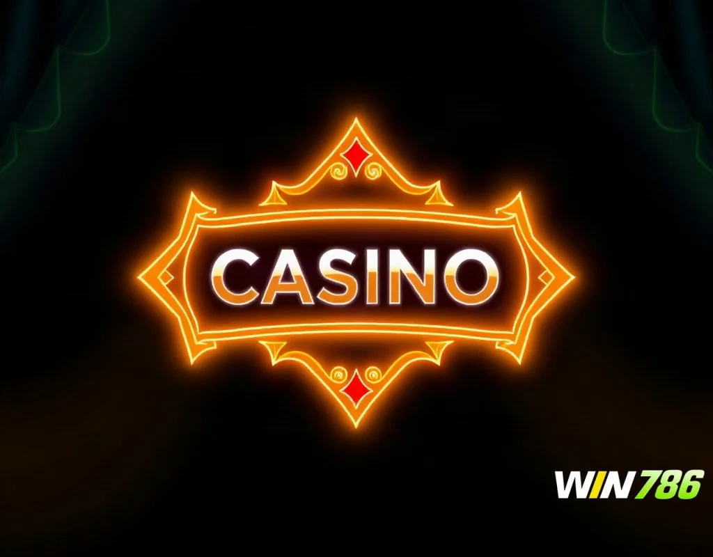 Generic casino emblem representing WIN786 game download review
