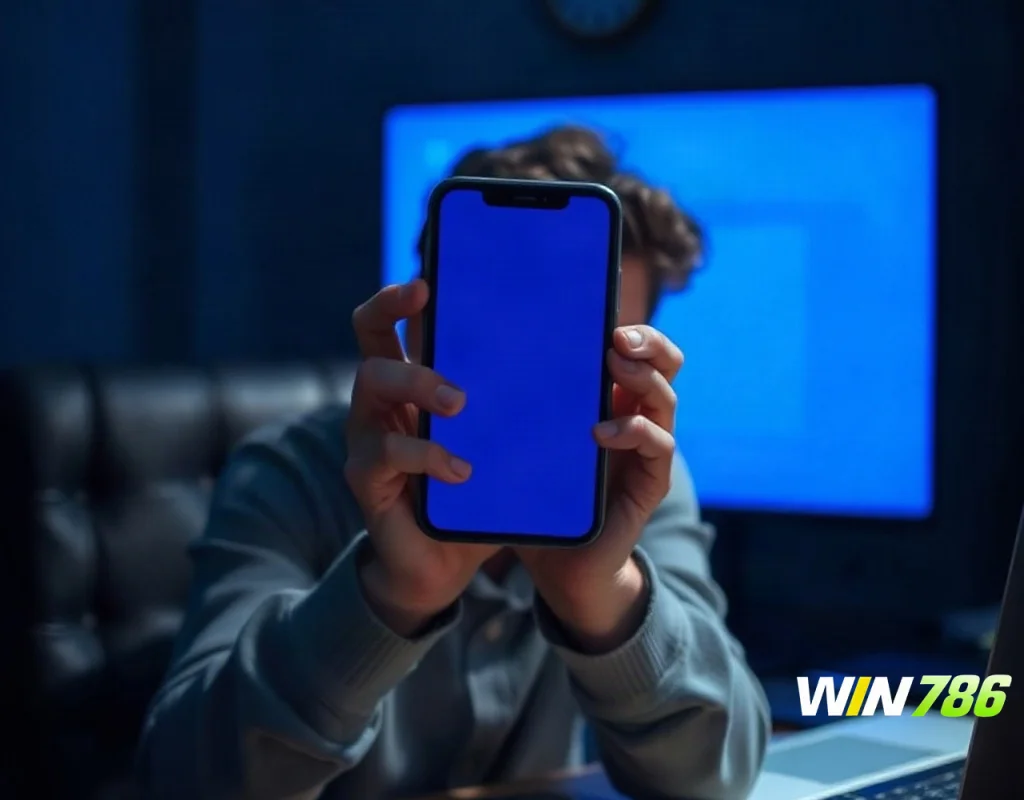Person troubleshooting a mobile game not working on smartphone