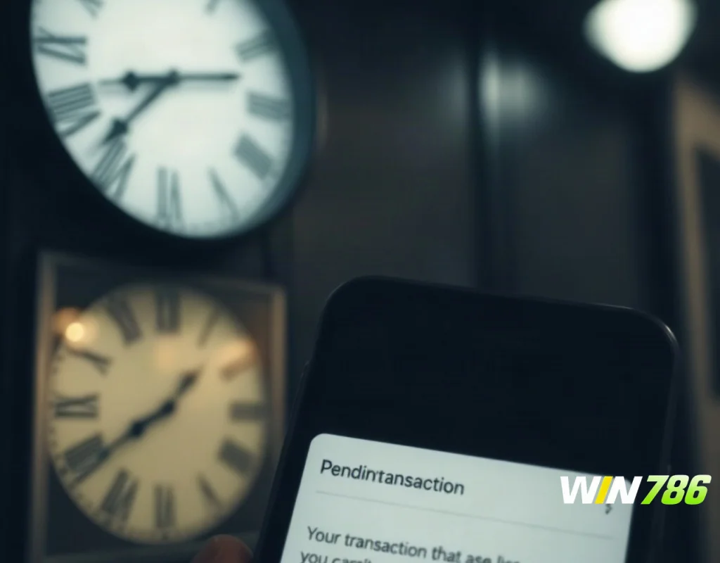 Smartphone displaying pending withdrawal notification